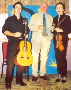 Simon Davies, Martin Shaw & Anete Graudina at Greenwood Centre October 2001